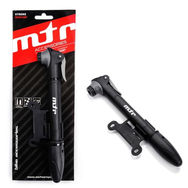 MTR - STROKE - Fahrradpumpe Luftpumpe mit Fahrradhalterung - schwarz