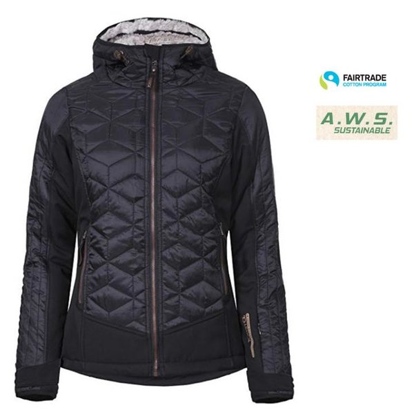 Torstai Damen GENNA Skijacke Outdoorjacke, schwarz