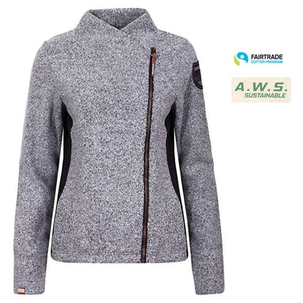 Torstai Damen Venice Midlayer Woll Fleecejacke, grau