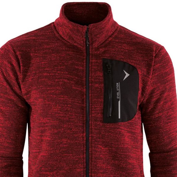 Outhorn - Herren Duo Pocket Comfy - Fleece- Sportjacke - rot melange