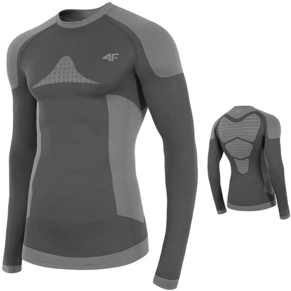 4F - Funktionsunterwäsche 2018 - Herren Langarmshirt - grau